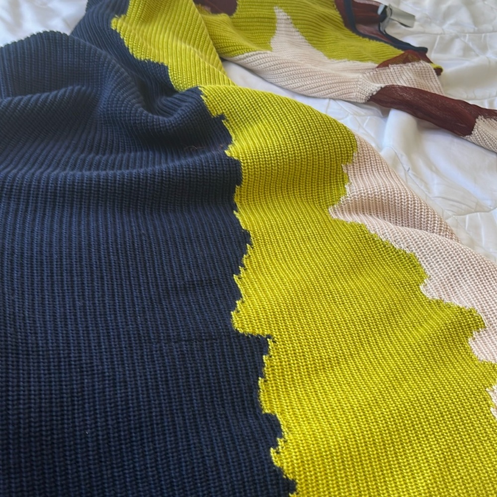 Hanifa Yellow and Blue Long Sleeve Bodycon Dress - Picture 6 of 16